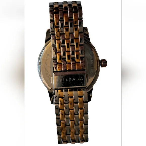 Silpada At First Blush Stainless Steel 2-Tone Watch T3369 display picture 2